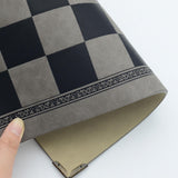 Maxbell Chessboard Mat PU Leather Heat Resistant Chess Pad Mat for Park Game Outdoor Gray