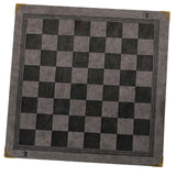 Maxbell Chessboard Mat PU Leather Heat Resistant Chess Pad Mat for Park Game Outdoor Gray