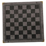 Maxbell Chessboard Mat PU Leather Heat Resistant Chess Pad Mat for Park Game Outdoor Gray