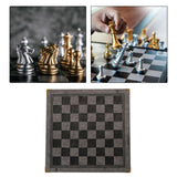 Maxbell Chessboard Mat PU Leather Heat Resistant Chess Pad Mat for Park Game Outdoor Gray