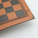 Maxbell Chessboard Mat PU Leather Heat Resistant Chess Pad Mat for Park Game Outdoor Orange