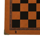 Maxbell Chessboard Mat PU Leather Heat Resistant Chess Pad Mat for Park Game Outdoor Orange