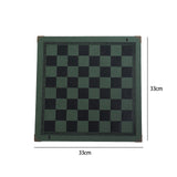 Maxbell Chessboard Mat PU Leather Heat Resistant Chess Pad Mat for Park Game Outdoor Green