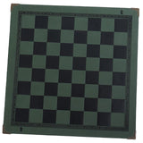 Maxbell Chessboard Mat PU Leather Heat Resistant Chess Pad Mat for Park Game Outdoor Green