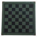 Maxbell Chessboard Mat PU Leather Heat Resistant Chess Pad Mat for Park Game Outdoor Green