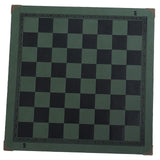 Maxbell Chessboard Mat PU Leather Heat Resistant Chess Pad Mat for Park Game Outdoor Green