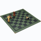 Maxbell Chessboard Mat PU Leather Heat Resistant Chess Pad Mat for Park Game Outdoor Green