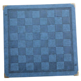 Maxbell Chessboard Mat PU Leather Heat Resistant Chess Pad Mat for Park Game Outdoor Blue