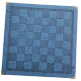 Maxbell Chessboard Mat PU Leather Heat Resistant Chess Pad Mat for Park Game Outdoor Blue