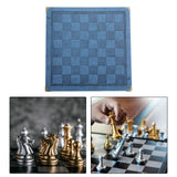 Maxbell Chessboard Mat PU Leather Heat Resistant Chess Pad Mat for Park Game Outdoor Blue