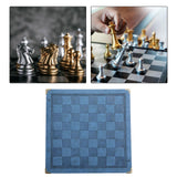 Maxbell Chessboard Mat PU Leather Heat Resistant Chess Pad Mat for Park Game Outdoor Blue