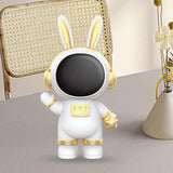 Maxbell Rabbit Astronaut Shape Money Saving Box for Girls Children's Room Decoration White