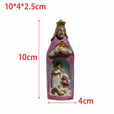 Maxbell Christmas Nativity Set Nativity Scene Statue for Thanksgiving Birthday Study violet