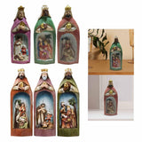 Maxbell Christmas Nativity Set Nativity Scene Statue for Thanksgiving Birthday Study violet