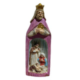Maxbell Christmas Nativity Set Nativity Scene Statue for Thanksgiving Birthday Study violet