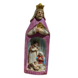 Maxbell Christmas Nativity Set Nativity Scene Statue for Thanksgiving Birthday Study violet