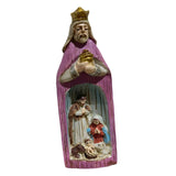 Maxbell Christmas Nativity Set Nativity Scene Statue for Thanksgiving Birthday Study violet