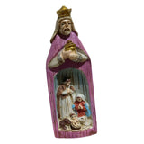 Maxbell Christmas Nativity Set Nativity Scene Statue for Thanksgiving Birthday Study violet