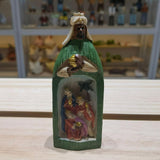 Maxbell Christmas Nativity Set Nativity Scene Statue for Thanksgiving Birthday Study green