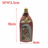 Maxbell Christmas Nativity Set Nativity Scene Statue for Thanksgiving Birthday Study orange