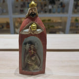 Maxbell Christmas Nativity Set Nativity Scene Statue for Thanksgiving Birthday Study orange
