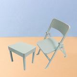 Maxbell Action Figure Mini Desk Chair Model Display 1:12 Scale Miniature Table Chair light gray