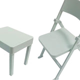 Maxbell Action Figure Mini Desk Chair Model Display 1:12 Scale Miniature Table Chair light gray