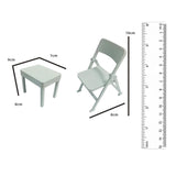 Maxbell Action Figure Mini Desk Chair Model Display 1:12 Scale Miniature Table Chair light gray