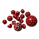 Maxbell 15Pcs Entertainment Toys Dice Game for Role Playing Table Games Party Favors Red