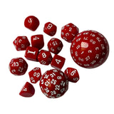 Maxbell 15Pcs Entertainment Toys Dice Game for Role Playing Table Games Party Favors Red