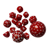 Maxbell 15Pcs Entertainment Toys Dice Game for Role Playing Table Games Party Favors Red