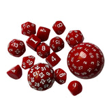 Maxbell 15Pcs Entertainment Toys Dice Game for Role Playing Table Games Party Favors Red