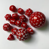 Maxbell 15Pcs Entertainment Toys Dice Game for Role Playing Table Games Party Favors Red