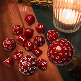 Maxbell 15Pcs Entertainment Toys Dice Game for Role Playing Table Games Party Favors Red