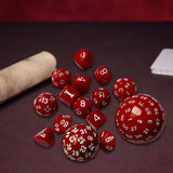 Maxbell 15Pcs Entertainment Toys Dice Game for Role Playing Table Games Party Favors Red