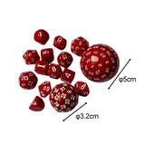 Maxbell 15Pcs Entertainment Toys Dice Game for Role Playing Table Games Party Favors Red