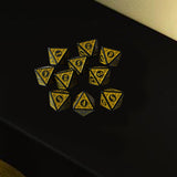 Maxbell 10Pcs 15mm Dices Acrylic Party Game Dices 8 Sided Dices Set for Party KTV Yellow