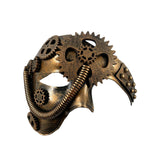 Maxbell Punk Opera Mask Retro Half Face Masquerade Mask for Musical Stage Show Party Bronze
