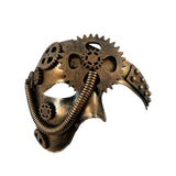 Maxbell Punk Opera Mask Retro Half Face Masquerade Mask for Musical Stage Show Party Bronze