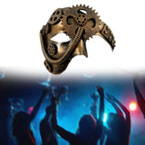Maxbell Punk Opera Mask Retro Half Face Masquerade Mask for Musical Stage Show Party Bronze