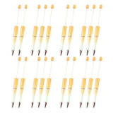 Maxbell 20Pcs Beadable Pens Kit Printable Bead Ballpoint Pen for Draw Exam Classroom Orange Yellow