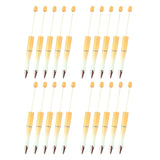 Maxbell 20Pcs Beadable Pens Kit Printable Bead Ballpoint Pen for Draw Exam Classroom Orange Yellow