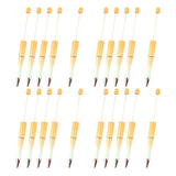 Maxbell 20Pcs Beadable Pens Kit Printable Bead Ballpoint Pen for Draw Exam Classroom Orange Yellow