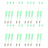 Maxbell 20Pcs Beadable Pens Kit Printable Bead Ballpoint Pen for Draw Exam Classroom Green