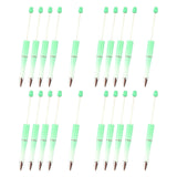 Maxbell 20Pcs Beadable Pens Kit Printable Bead Ballpoint Pen for Draw Exam Classroom Green