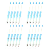Maxbell 20Pcs Beadable Pens Kit Printable Bead Ballpoint Pen for Draw Exam Classroom Blue