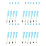 Maxbell 20Pcs Beadable Pens Kit Printable Bead Ballpoint Pen for Draw Exam Classroom Blue
