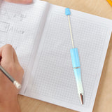 Maxbell 20Pcs Beadable Pens Kit Printable Bead Ballpoint Pen for Draw Exam Classroom Blue