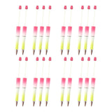 Maxbell 20Pcs Bead Ballpoint Pen DIY Beadable Pens Kit for Classroom Draw Exam Spare Style A