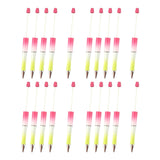 Maxbell 20Pcs Bead Ballpoint Pen DIY Beadable Pens Kit for Classroom Draw Exam Spare Style A